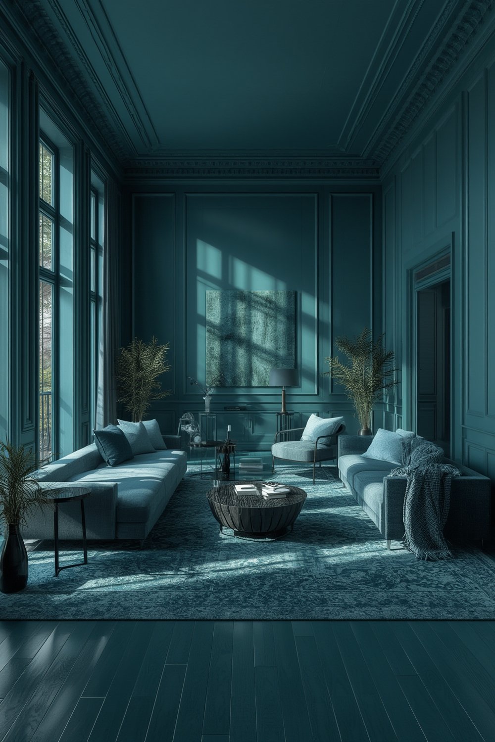 Color drenching interior design - Illustration 1