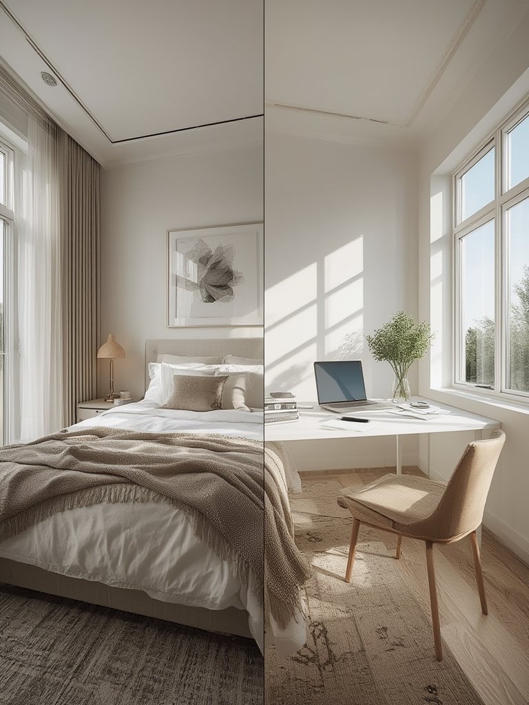 Multi-functional home office guest room - Illustration 3