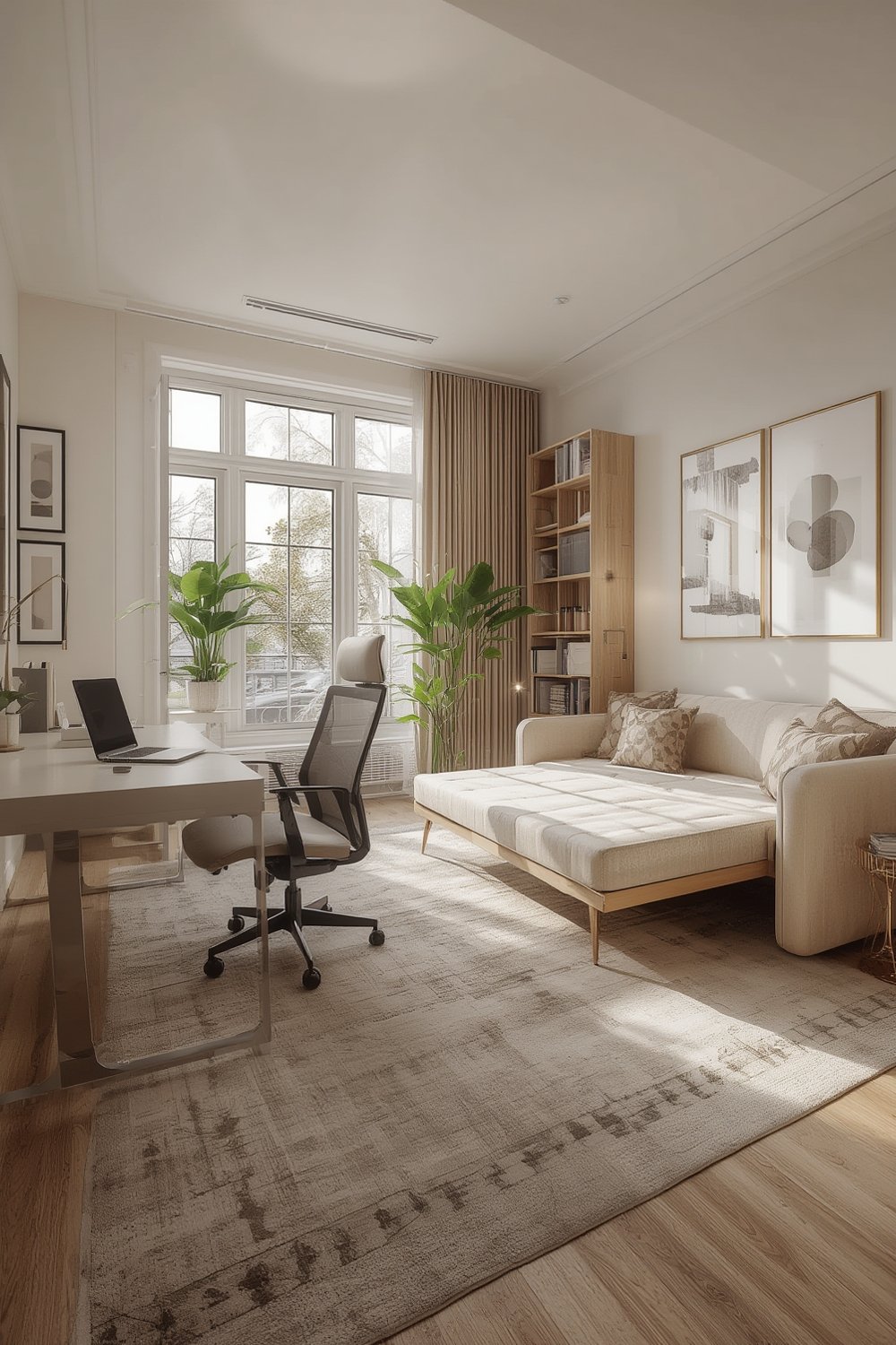 Multi-functional home office guest room