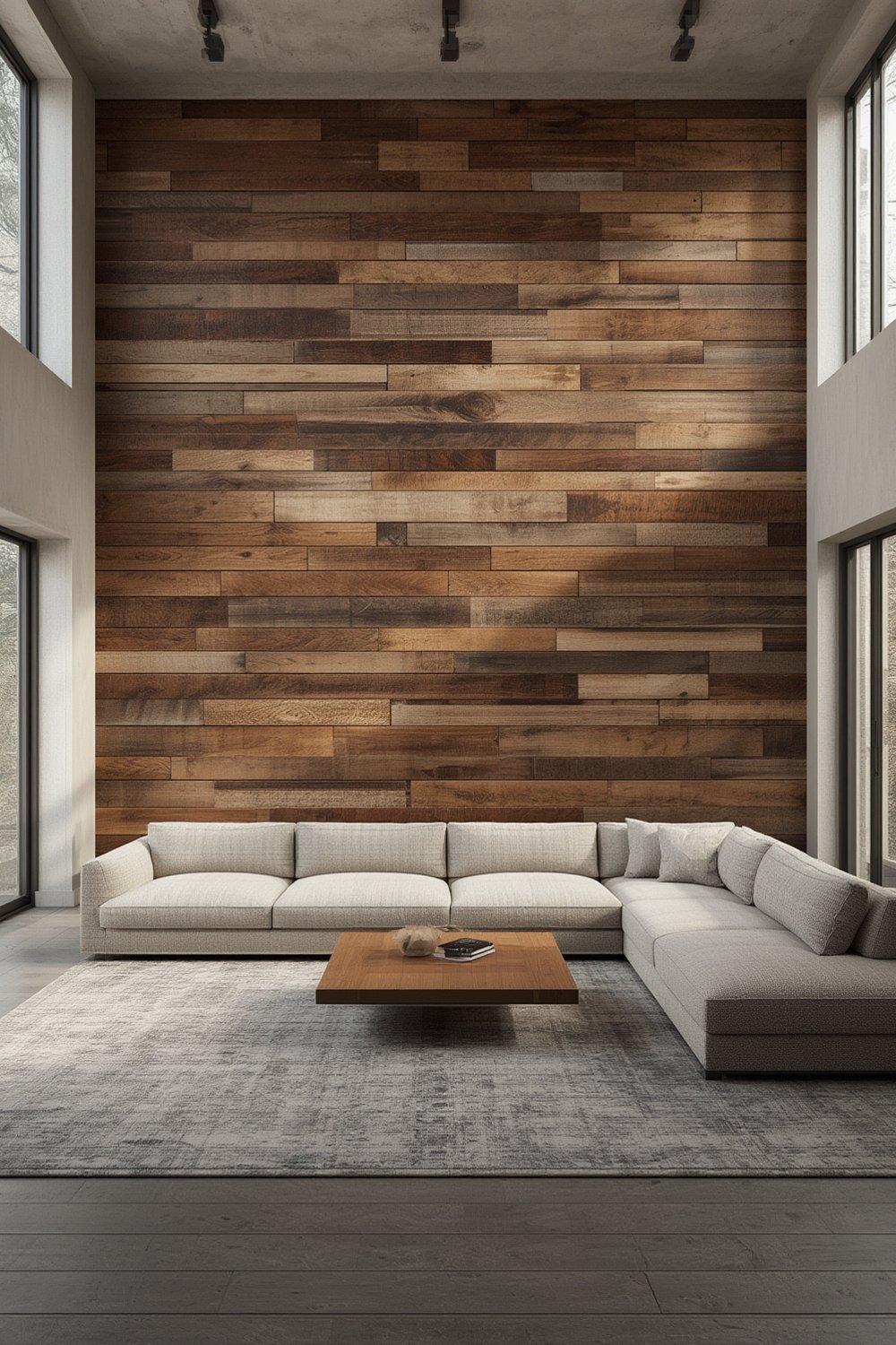 Reclaimed wood accent wall - Illustration 1