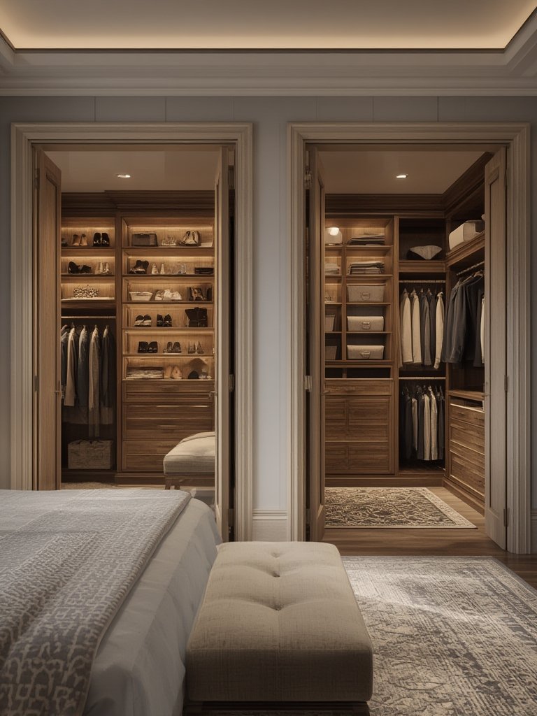 Separate primary suite closets - Illustration 3