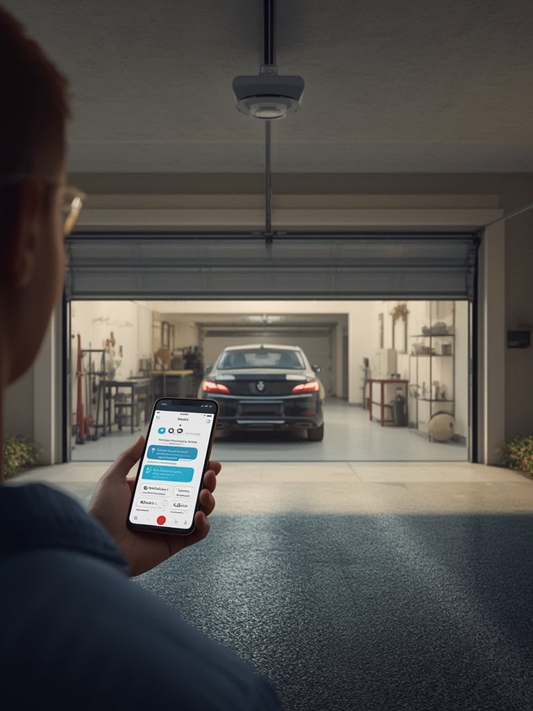 Smart garage door opener installation