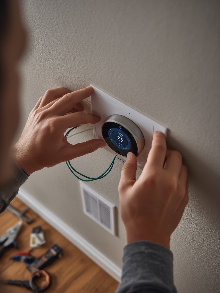 Smart thermostat installation HVAC