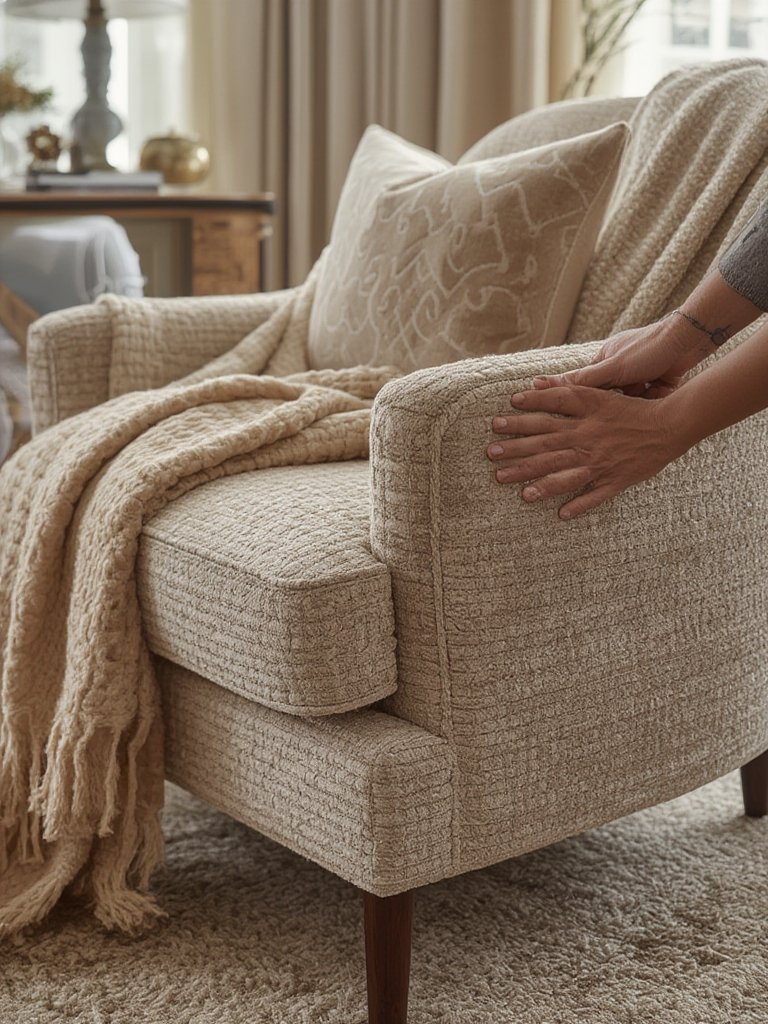 boucle accent chair - Illustration 2