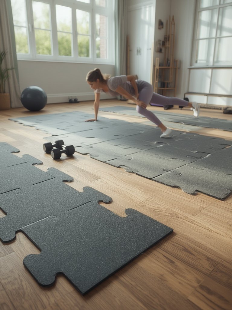 gym flooring in action