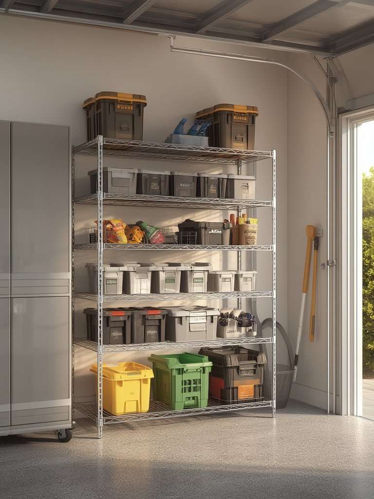 wire shelving in action