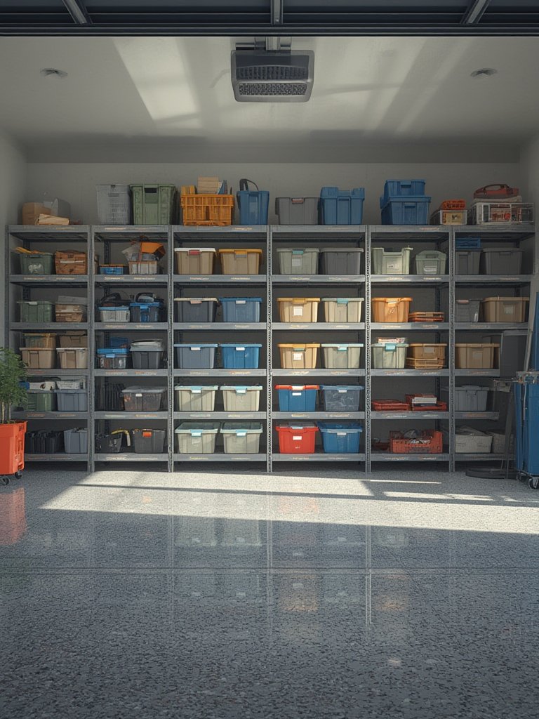 garage shelving in action