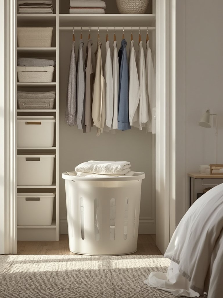 laundry basket in action