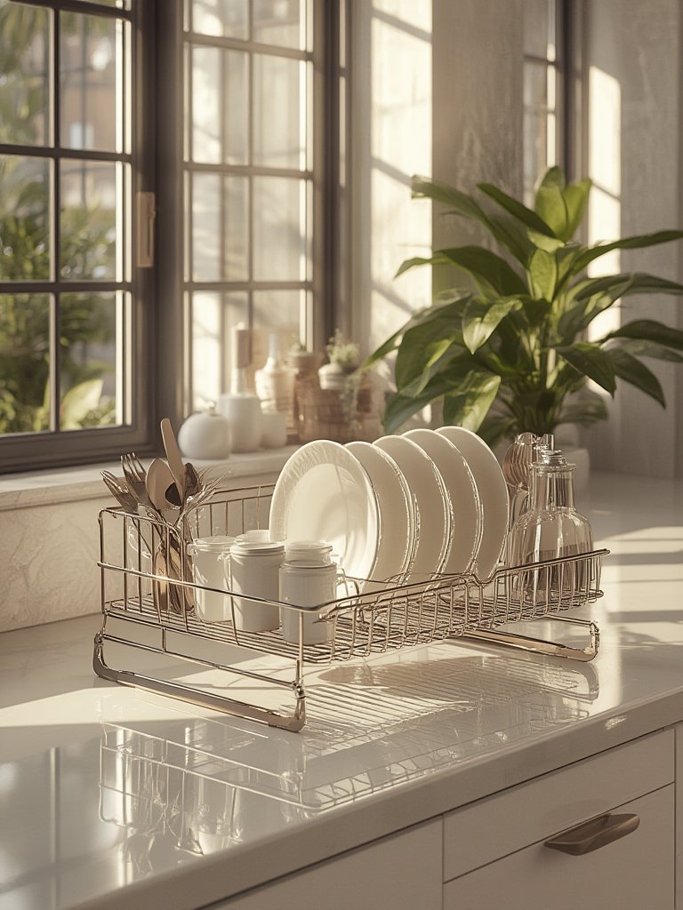 dish rack in action