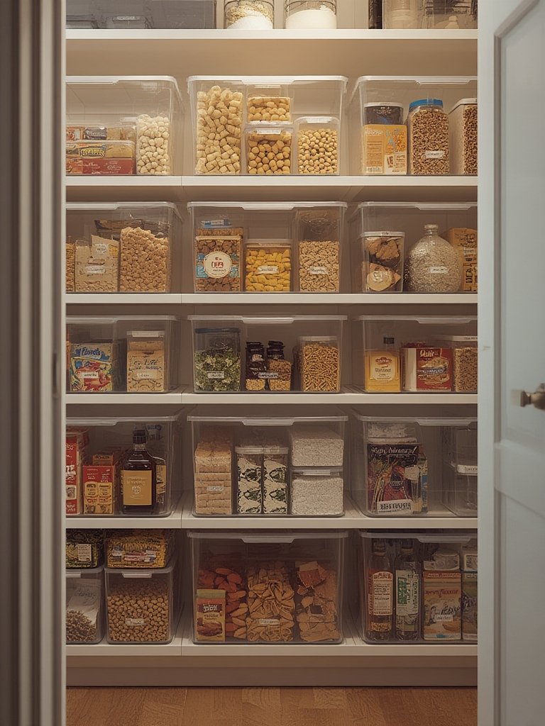 storage bins in action