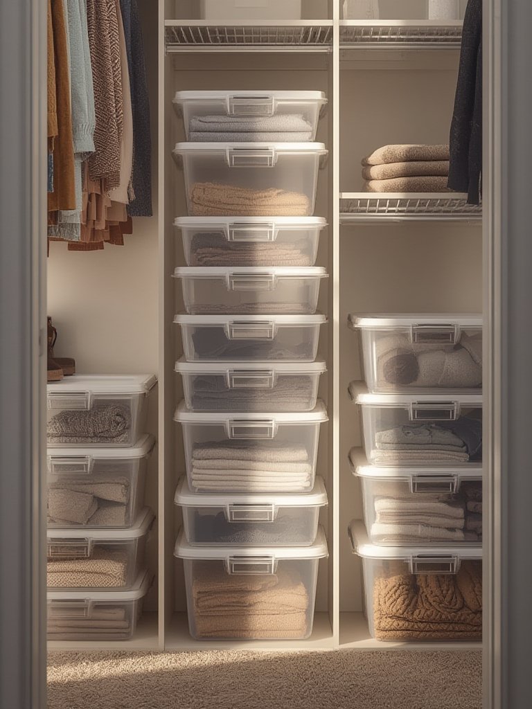 storage bins in action