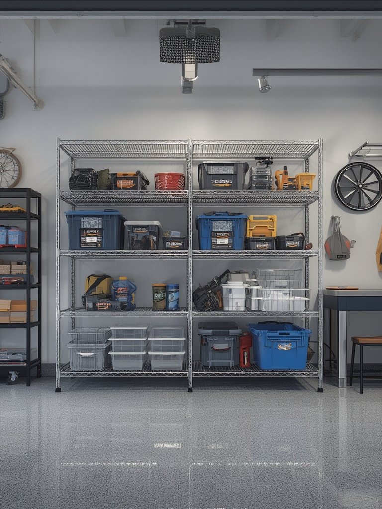 wire shelving in action