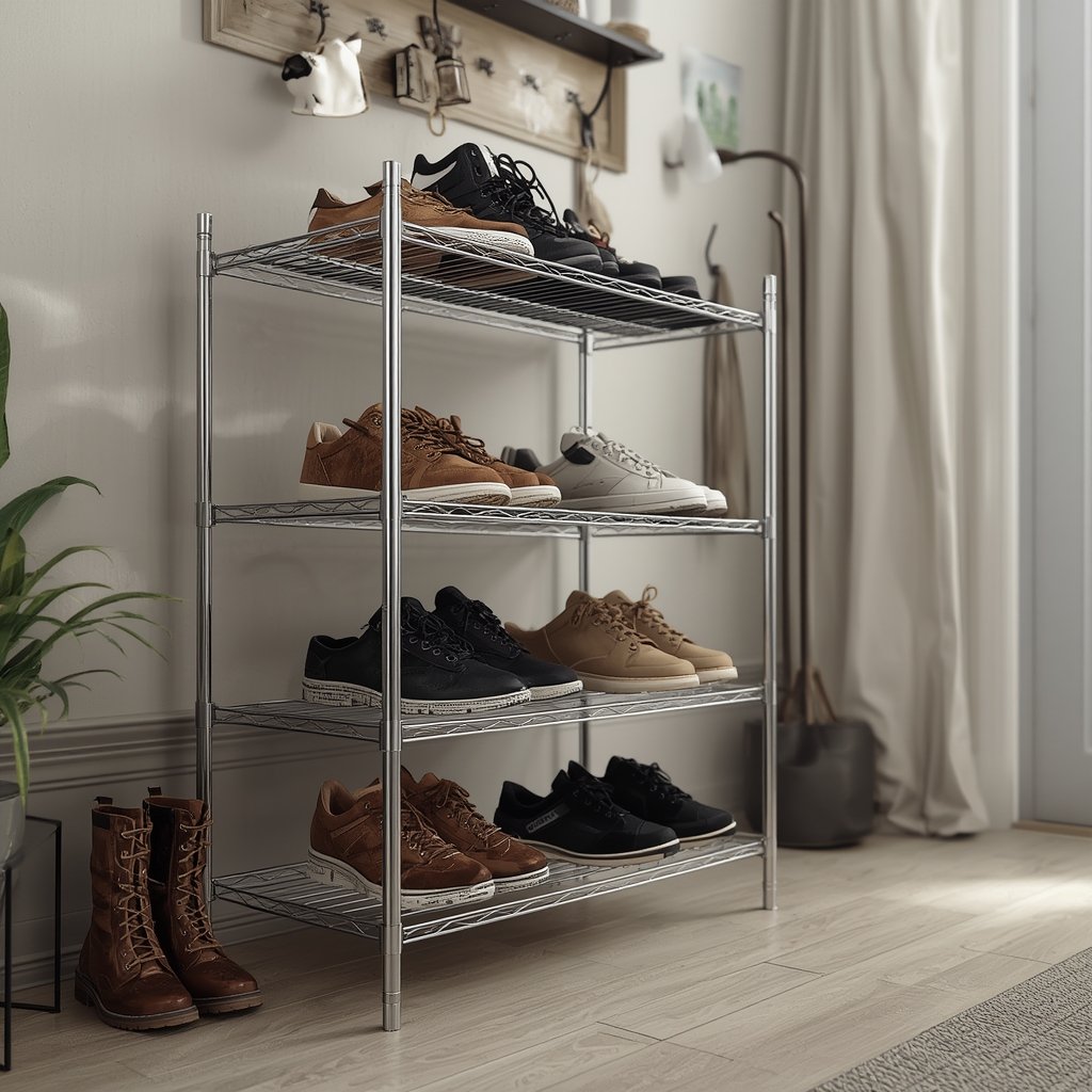 shoe rack in action