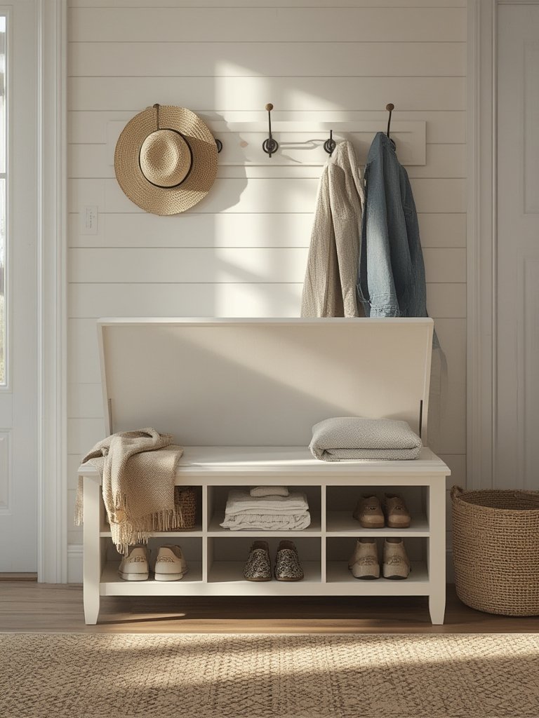 storage bench in action