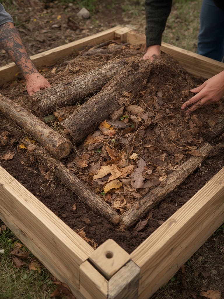 hügelkultur raised bed - Illustration 2