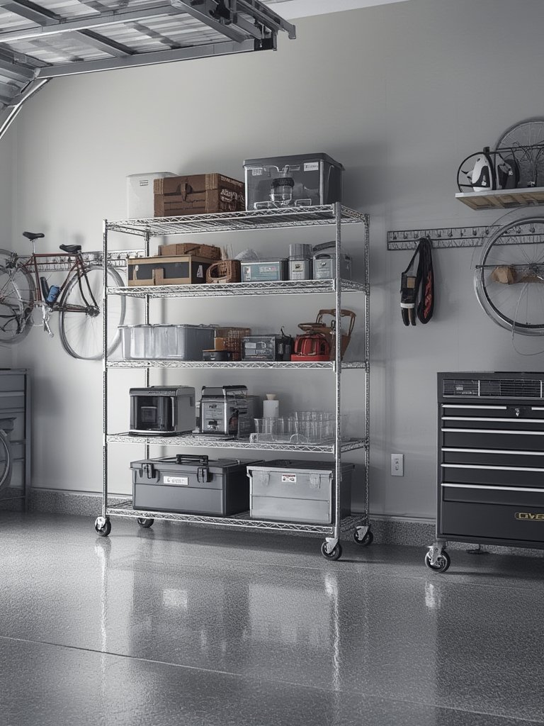 wire shelving in action