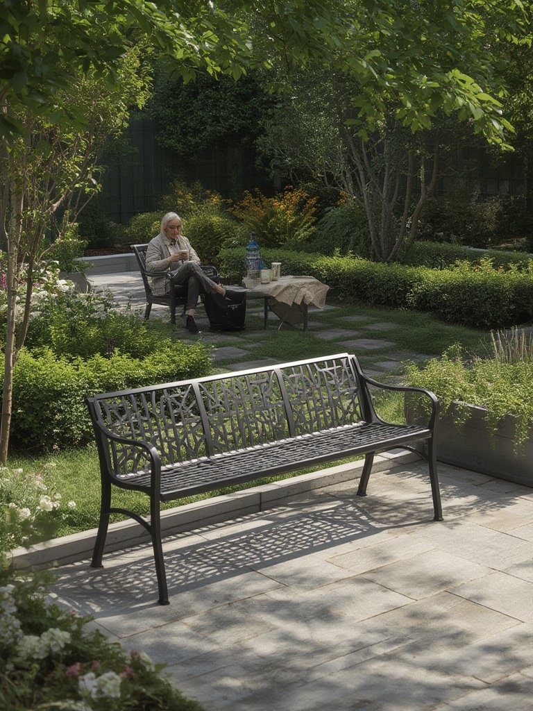 garden bench in action