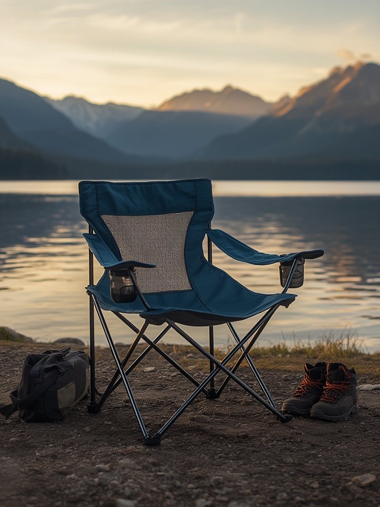 camping chair in action