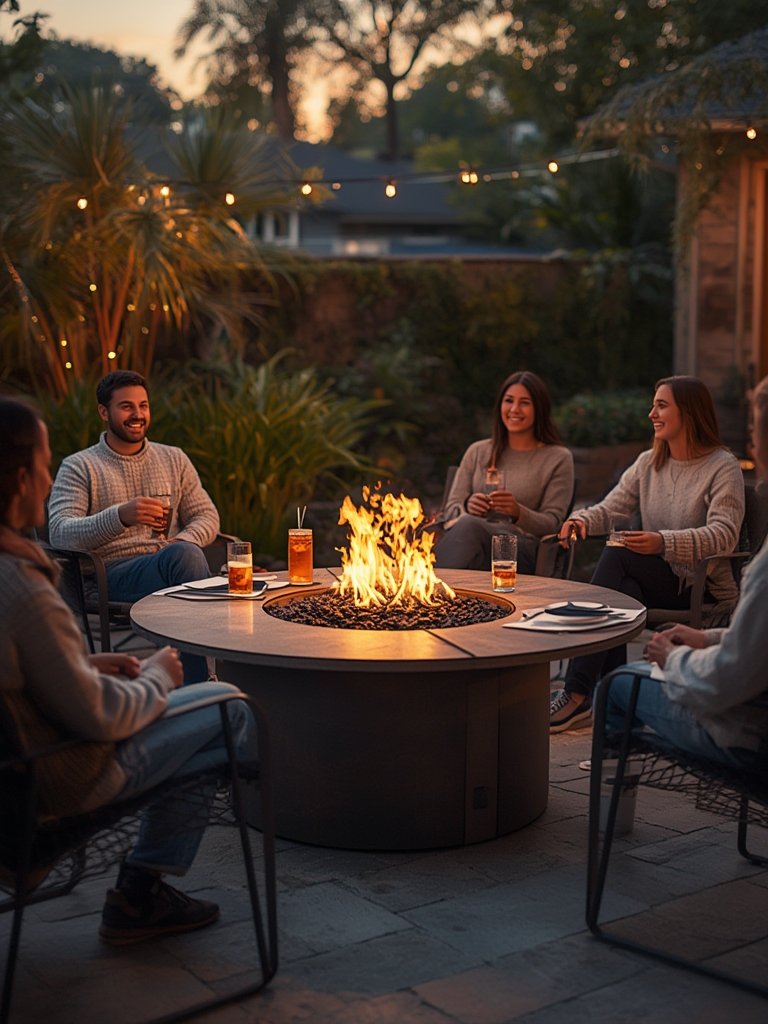 propane firepit in action