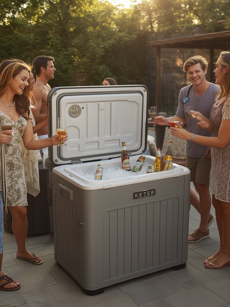 outdoor cooler in action