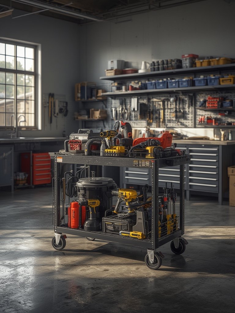 utility cart in action