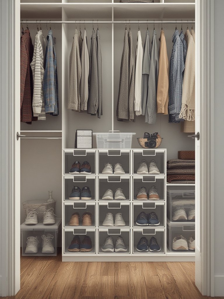 shoe organizer in action