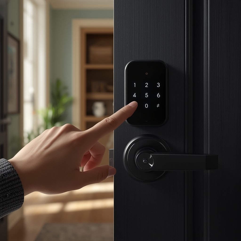 keypad lock in action