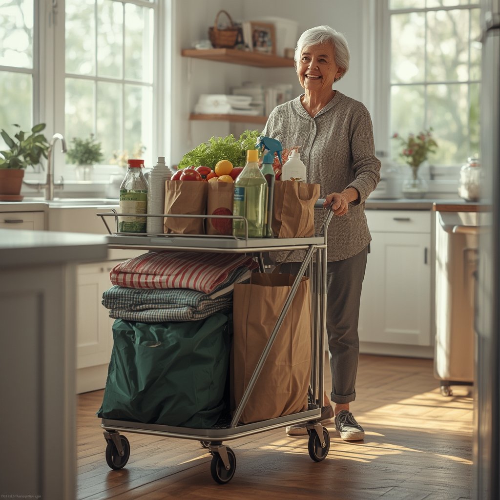 utility cart in action