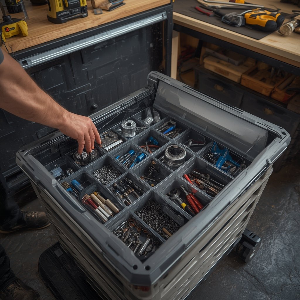 tool organizer in action