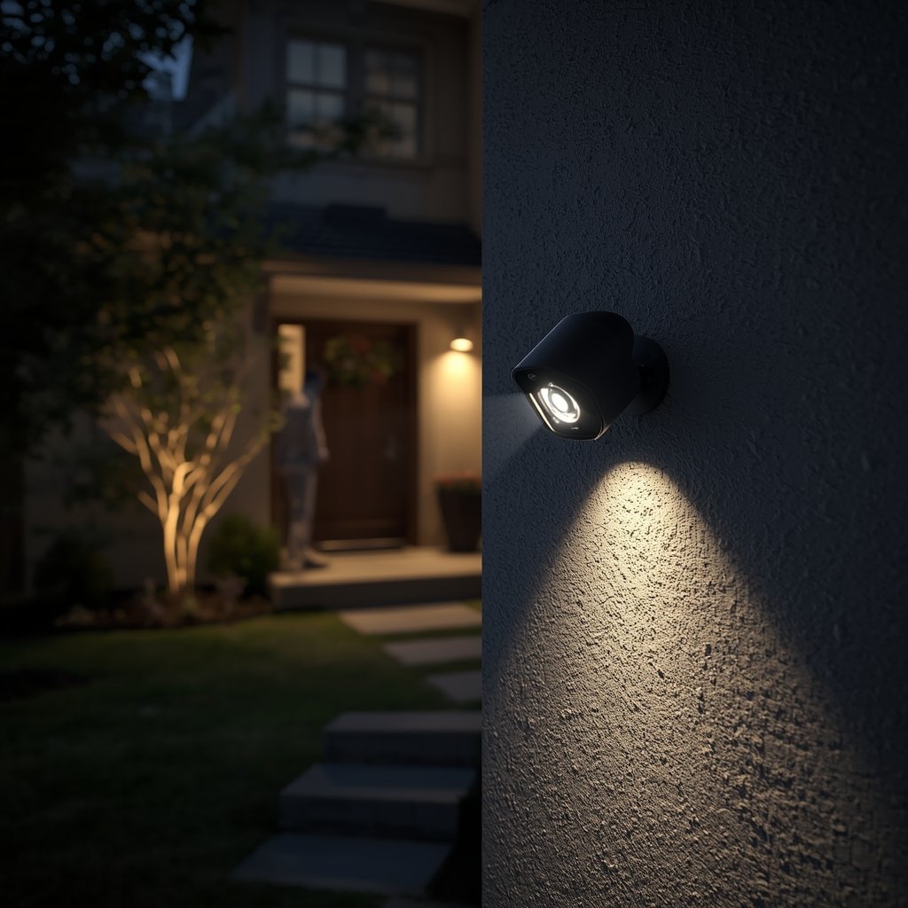 floodlight camera in action
