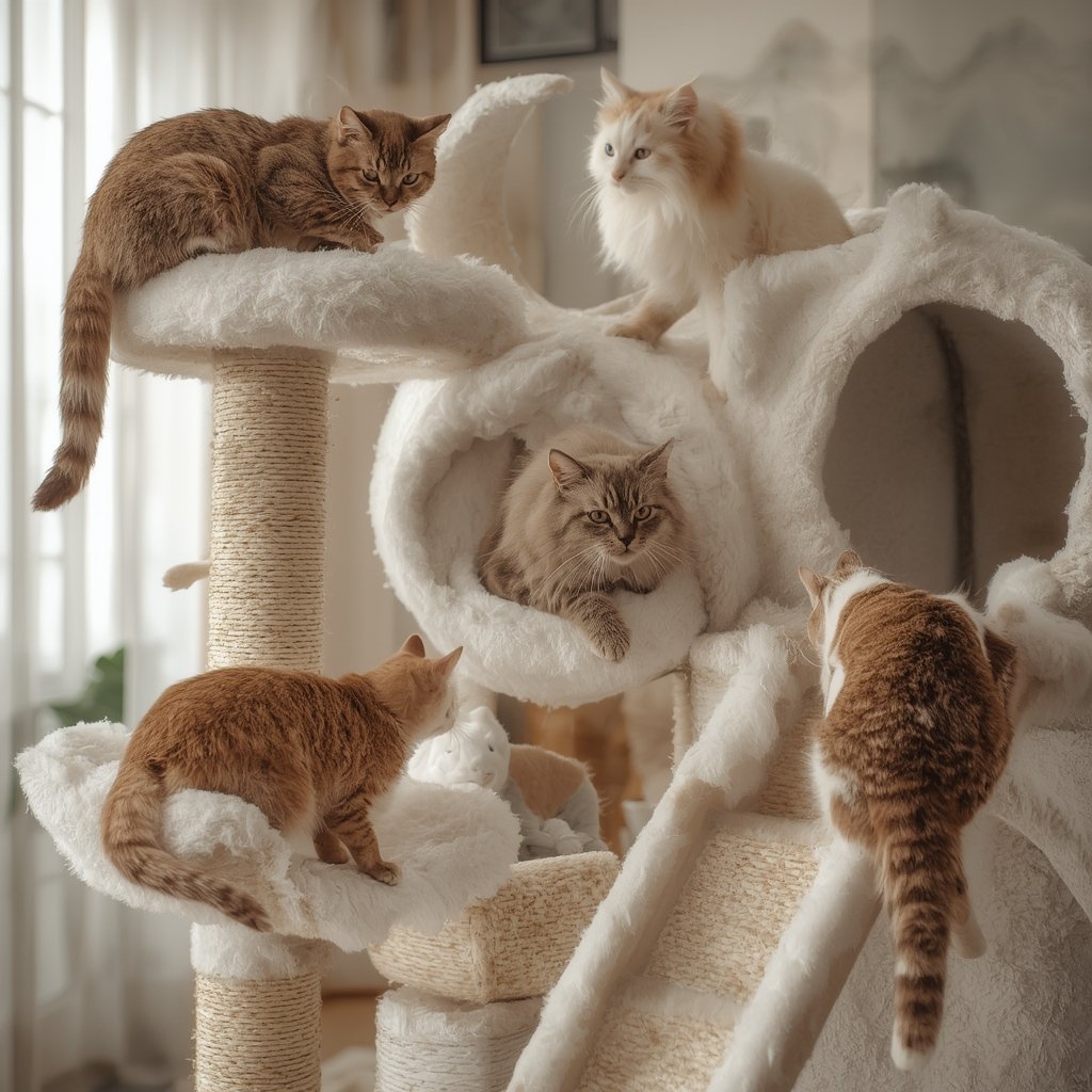 Cat Tree: 2026 Ultimate Guide to the Best Multi-Level Plush Condos 2 cat tree in action