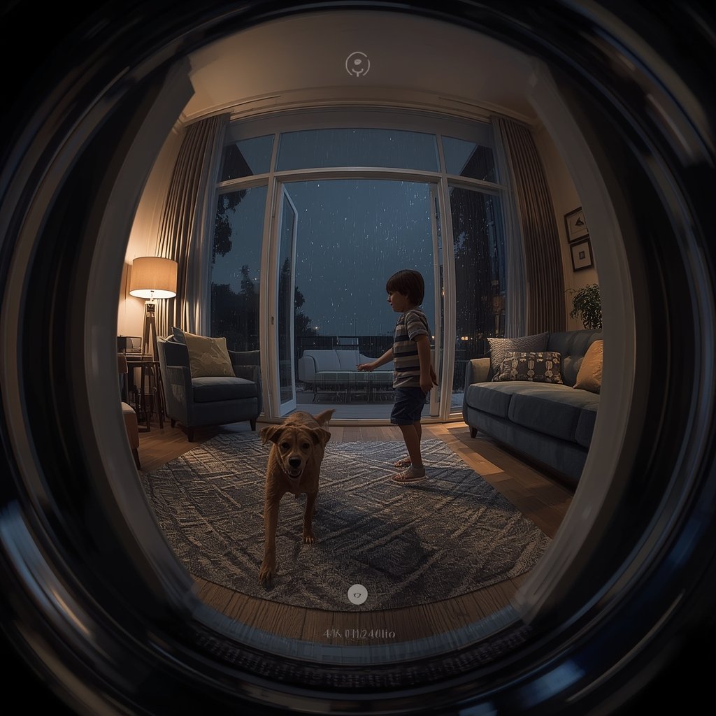 security camera in action