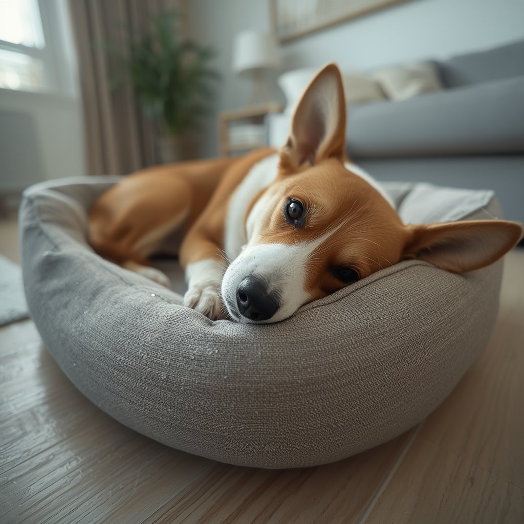 dog bed in action